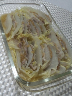 レンジ調理!醤油麹で白菜と豚肉の重ね蒸し-レシピのメイン写真