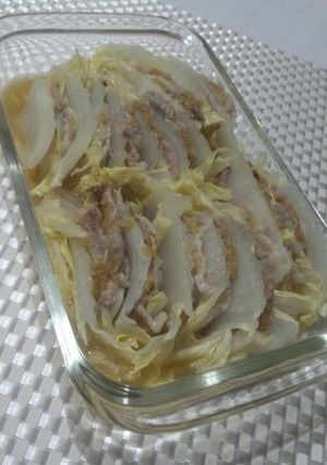 レンジ調理！醤油麹で白菜と豚肉の重ね蒸し-レシピのメイン写真