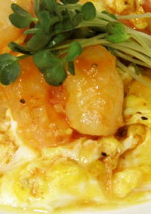 ふわふわ卵のエビチリ炒め☆-レシピのメイン写真