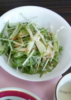 水菜とリンゴのしゃっきりサラダ-レシピのメイン写真