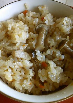 圧力鍋で即できる簡単！　松茸の味おこわ-レシピのメイン写真