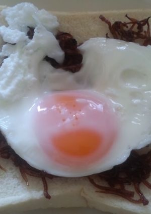 半熟目玉焼き乗せトースト-レシピのメイン写真
