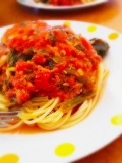 簡単❤ツナとほうれん草のトマトパスタ-レシピのメイン写真