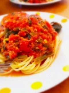 簡単❤ツナとほうれん草のトマトパスタ-レシピのメイン写真