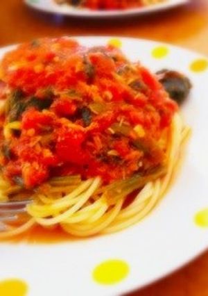 簡単❤ツナとほうれん草のトマトパスタ-レシピのメイン写真