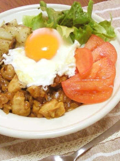 ササミで☆なんちゃってロコモコ丼^^-レシピのメイン写真