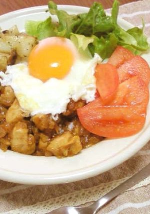 ササミで☆なんちゃってロコモコ丼^^-レシピのメイン写真