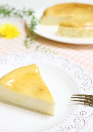 ヘルシー*豆腐とヨーグルトのスフレケーキ-レシピのメイン写真