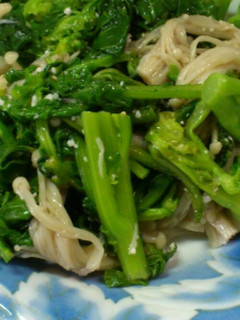 菜の花とエノキの塩麹和え-レシピのメイン写真