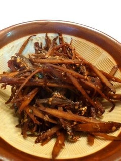 ごぼうと煮干しの味噌きんぴら-レシピのメイン写真