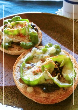 ピーマン大きめトースト③　~昆布の佃煮-レシピのメイン写真