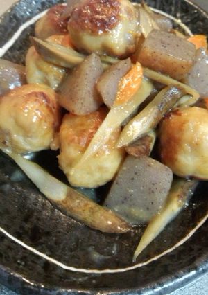 旨っ！はやっ！鶏だんごのごぼう炒め-レシピのメイン写真