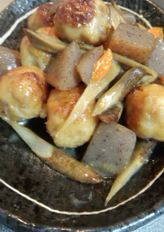 旨っ！はやっ！鶏だんごのごぼう炒め-レシピのメイン写真