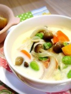 簡単★濃厚♪野菜のコンソメミルクスープ-レシピのメイン写真