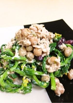 菜の花のツナ豆サラダ-レシピのメイン写真