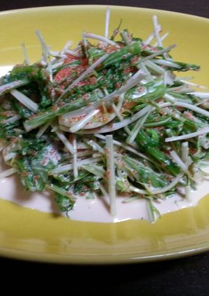 水菜とわさび菜のとびっこサラダ-レシピのメイン写真