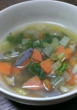 セロリ・にんじんの野菜ごろごろスープ-レシピのメイン写真