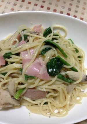 簡単ほうれん草のクリームパスタ！-レシピのメイン写真