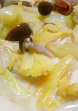春キャベツの豆乳クリームかけ-レシピのメイン写真