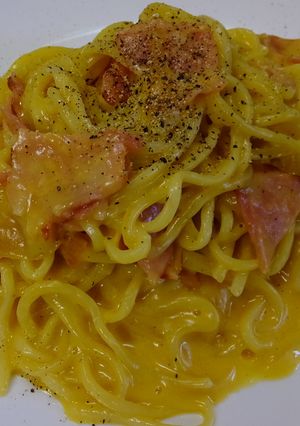 生クリ不要！濃厚♪ローマ風カルボナーラ-レシピのメイン写真