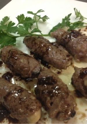 牡蠣の牛肉ロールバルサミコソース-レシピのメイン写真