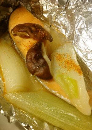 鮭と長葱のホイル焼き-レシピのメイン写真
