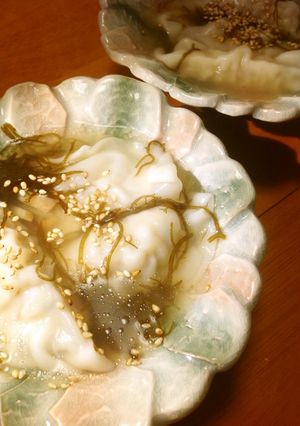 水餃子の黒酢もずくスープ-レシピのメイン写真