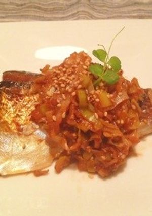 鯖の塩焼きネギ味噌ソースがけ-レシピのメイン写真