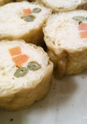 春✿お花見に鶏肉の信田巻き煮もの-レシピのメイン写真