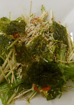 韓国風ドレッシングde水菜サラダ-レシピのメイン写真