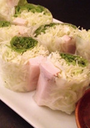 鶏ハムとキャベツで、ヘルシー生春巻き-レシピのメイン写真