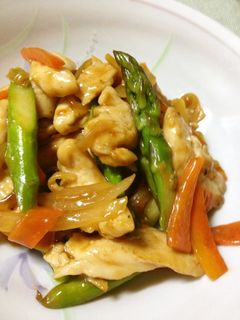 ささみとアスパラの中華風炒め-レシピのメイン写真