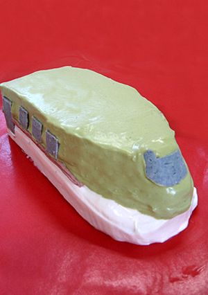 抹茶小豆ケーキ（新幹線はやぶさver.）-レシピのメイン写真