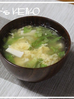 レタスと豆腐と卵のお吸い物-レシピのメイン写真
