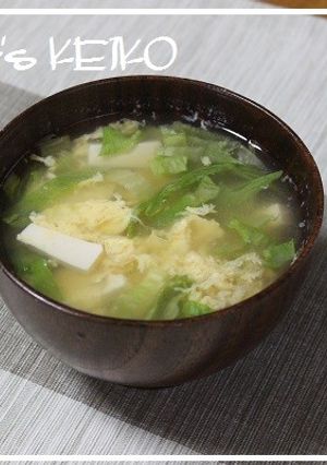 レタスと豆腐と卵のお吸い物-レシピのメイン写真