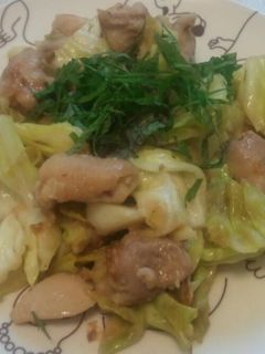 鶏肉とキャベツの味噌マヨ炒め-レシピのメイン写真