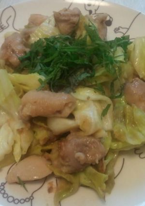 鶏肉とキャベツの味噌マヨ炒め-レシピのメイン写真