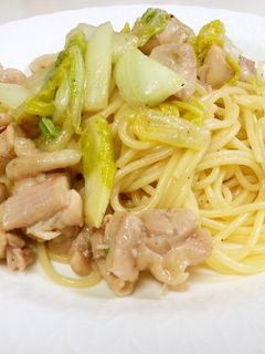 鶏肉と白菜の和風スパゲッティ-レシピのメイン写真