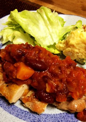 キドニービーンズのスパイシートマト煮-レシピのメイン写真
