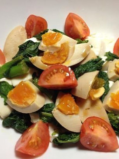 煮玉子と豆腐のサラダ・麺つゆ仕立て-レシピのメイン写真