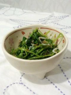 ++豆苗とほうれん草のおひたし++-レシピのメイン写真