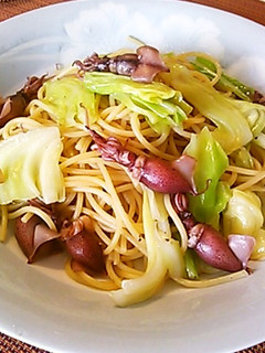ほたるいかと春キャベツのパスタ-レシピのメイン写真
