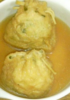 油揚げの肉詰め。和風スープ煮込み-レシピのメイン写真