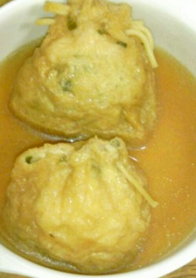 油揚げの肉詰め。和風スープ煮込み-レシピのメイン写真