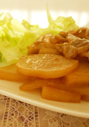 大根と豚バラ肉の味噌オイスター炒め-レシピのメイン写真