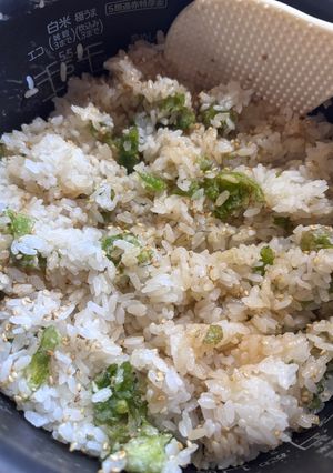 フキノトウの茎の天かす風ごはん-レシピのメイン写真