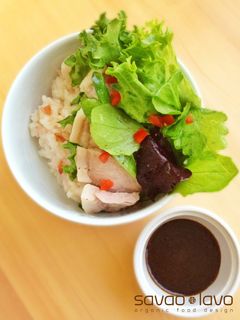 梅ご飯と蒸し豚のヘルシー丼バルサミコ風味-レシピのメイン写真