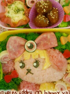 キャラ弁 豆しぱみゅぱみゅ-レシピのメイン写真