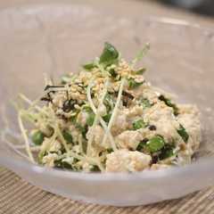 รูปของ 簡単まぜるだけ！豆腐と貝割れ大根のサラダ