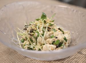 簡単まぜるだけ！豆腐と貝割れ大根のサラダ-レシピのメイン写真